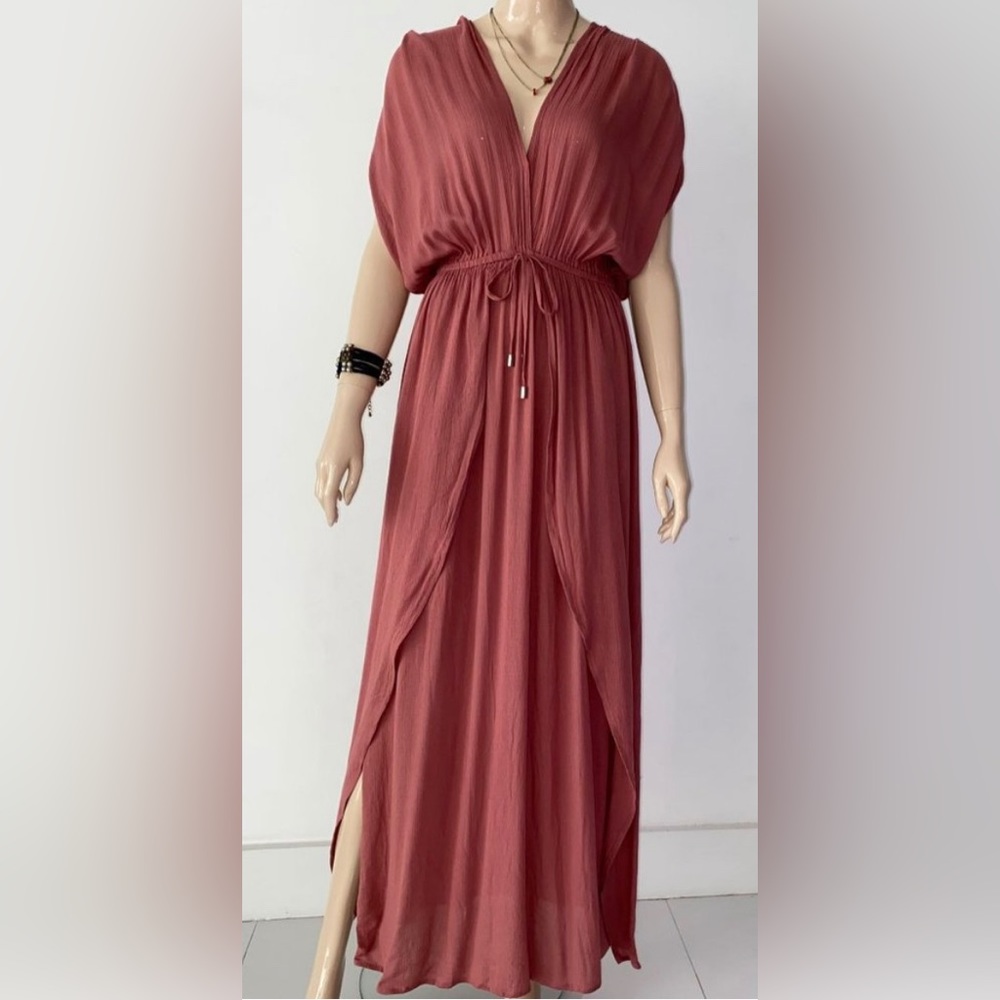 ELAN Wrap Maxi Cover Up Dress Size XS